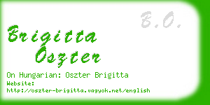 brigitta oszter business card